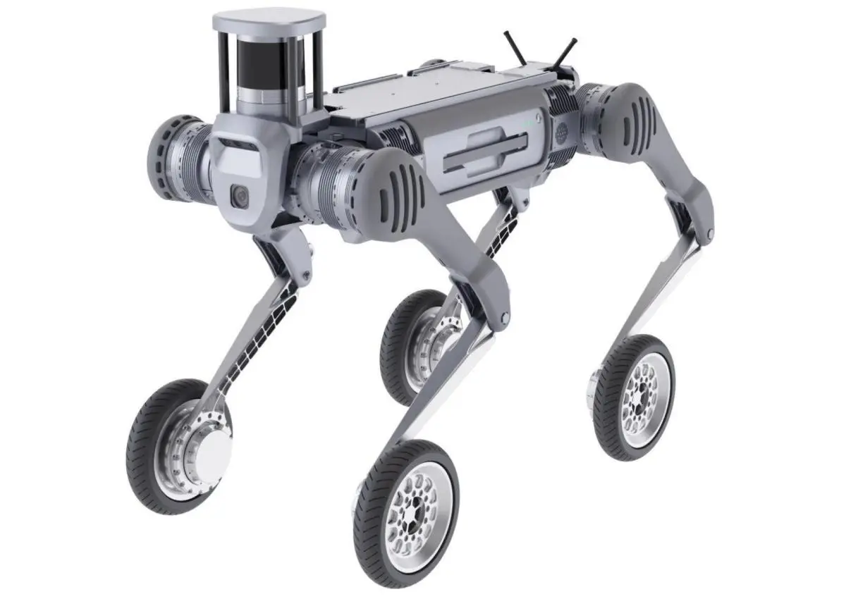 Wheeled quadruped robot